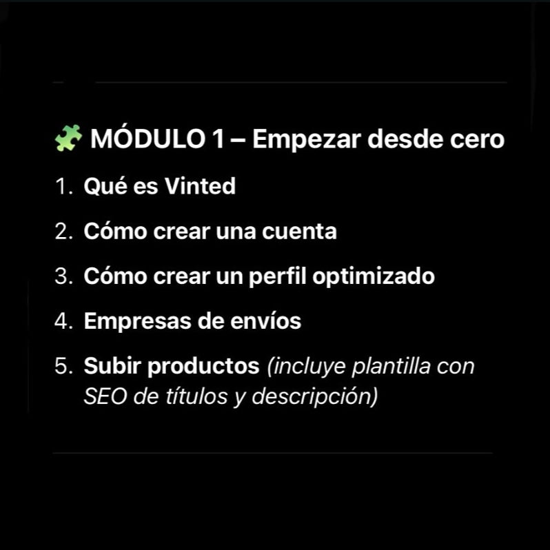 Curso Reventa Vinted